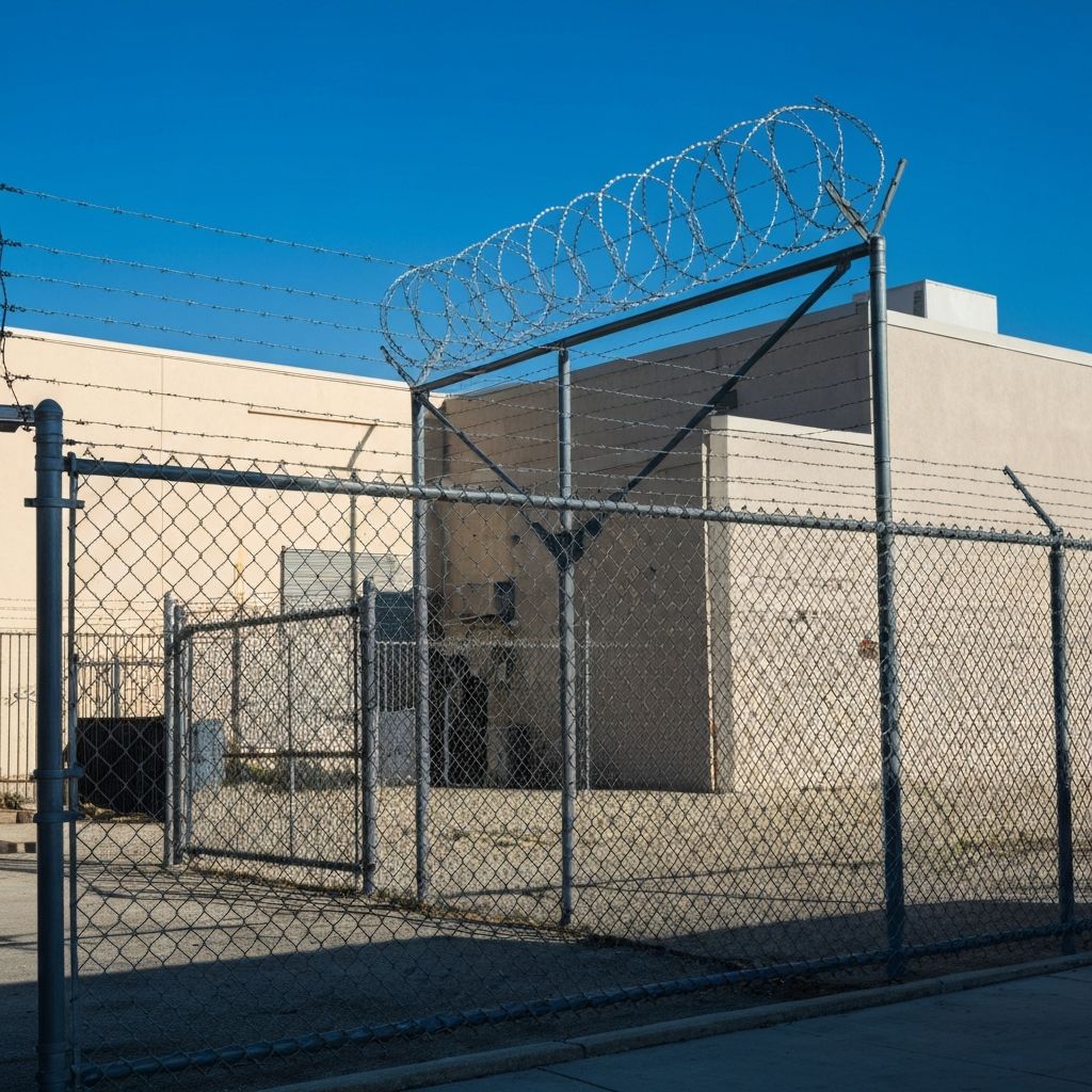 Commercial fence installation